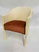 A CHILDS SIZE 1950S STYLE WOVEN CHAIR,