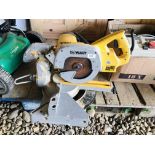 A DEWALT DW707-LX 110 VOLT MITRE CHOP OFF SAW - SOLD AS SEEN