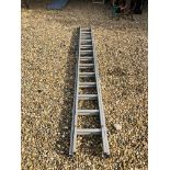 A 13 TREAD ALUMINIUM DOUBLE EXTENSION LADDER