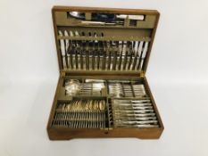 VINTAGE MAPPIN AND WEBB CANTEEN OF CUTLERY 79 PIECES IN FITTED OAK BOX