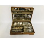 VINTAGE MAPPIN AND WEBB CANTEEN OF CUTLERY 79 PIECES IN FITTED OAK BOX