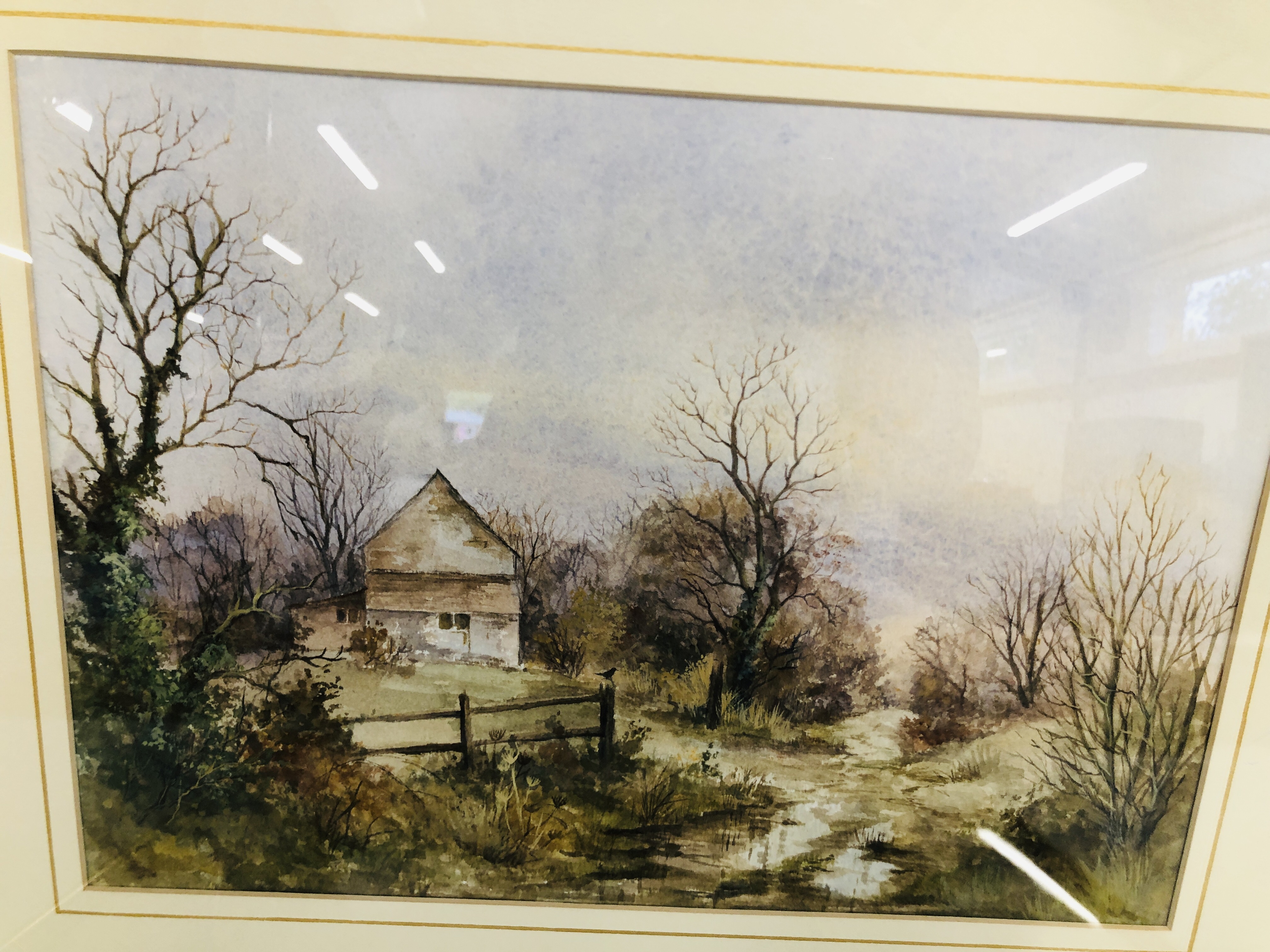 PAIR OF FRAMED WATERCOLOURS BEARING SIGNATURE "JENNY HAYLETT" THE GAMEKEEPERS COTTAGE WINTERTON AND - Image 3 of 11