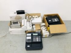 2 X CASIO ELECTRONIC CASH REGISTERS MODEL SE-G7 (ONLY ONE SET OF KEYS) PLUS QTY OF TILL ROLLS AND