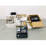 2 X CASIO ELECTRONIC CASH REGISTERS MODEL SE-G7 (ONLY ONE SET OF KEYS) PLUS QTY OF TILL ROLLS AND