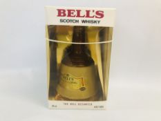 BELLS SCOTCH WHISKY COMMEMORATIVE PORCELAIN DECANTER 75CL. TO COMMEMORATE 60TH.