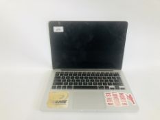 APPLE MAC BOOK PRO LAPTOP COMPUTER MODEL A1502 (NO CHARGER) (S/N C02NV04AG9FR) - SOLD AS SEEN