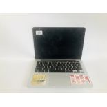 APPLE MAC BOOK PRO LAPTOP COMPUTER MODEL A1502 (NO CHARGER) (S/N C02NV04AG9FR) - SOLD AS SEEN