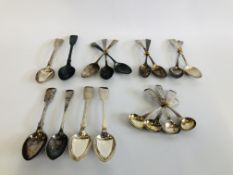 COLLECTION OF ASSORTED PERIOD SILVER SPOONS APPROX.