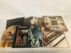 10 VARIOUS RECORDS TO INCLUDE DEMONS AND WIZARDS, THE JAM, JUKE BOX LIVE, THE BEATLES,