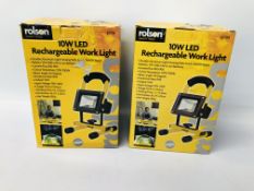2 RECHARGEABLE LED FLOODLIGHTS
