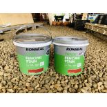 2 X 5 LITRE RONSEAL "RED CEDAR" FENCING STAIN