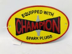 (R) CHAMPION SPARK PLUGS PLAQUE