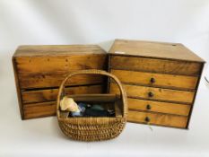 A VINTAGE 4 DRAWER RETAIL CHEST,