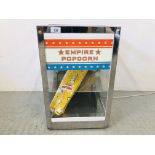 AN ILLUMINATED "EMPIRE POPCORN" DISPLAY/SERVING CABINET