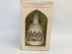 BELLS SCOTCH WHISKY COMMEMORATIVE PORCELAIN DECANTER 75CL. - WESTMINSTER ABBEY 23RD.