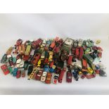 COLLECTION OF MIXED VINTAGE DIECAST MODEL VEHICLES TO INCLUDE COMMERCIALS, DINKEY, CORGI, LESNEY,