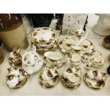 COLLECTION OF ROYAL ALBERT OLD COUNTRY ROSE TEA AND DINNER WARE APPROX.
