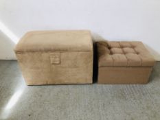 MODERN FAUX SUEDE BLANKET BOX,