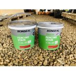 2 X 5 LITRE RONSEAL "RED CEDAR" FENCING STAIN