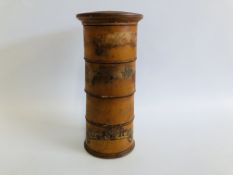 A C19TH SPICE TOWER H 18.5CM.
