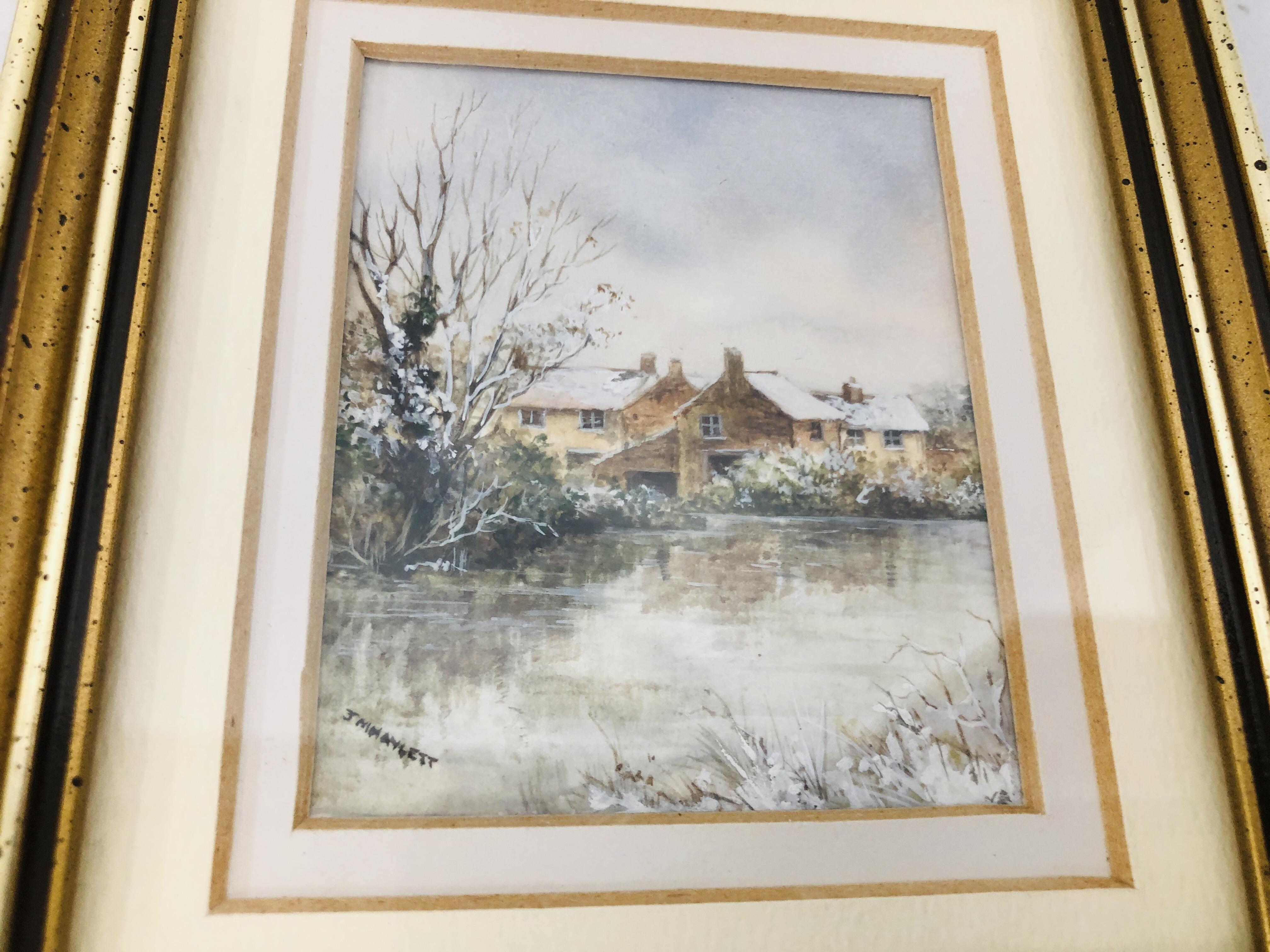 PAIR OF FRAMED WATERCOLOURS BEARING SIGNATURE "JENNY HAYLETT" THE GAMEKEEPERS COTTAGE WINTERTON AND - Image 8 of 11