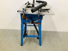 A CLARKE WOODWORKER 10 INCH TABLE SAW WITH INSTRUCTIONS - SOLD AS SEEN