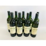 9 X BOTTLES CHATEAU DU CARPIA BORDEAUX BLANC SEC 1990 WHITE WINE (AS CLEARED)