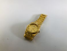 JAQUES RICHAL ESTORIL 18CT GOLD PLATED BRACELET WRISTWATCH