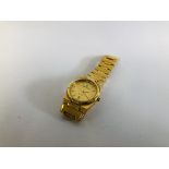 JAQUES RICHAL ESTORIL 18CT GOLD PLATED BRACELET WRISTWATCH