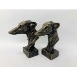 (R) 2 CAST GREYHOUND HEADS