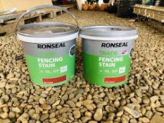 2 X 5 LITRE RONSEAL "RED CEDAR" FENCING STAIN