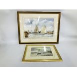 FRAMED OIL ON BOARD BEARING SIGNATURE BERESFORD "SPRING SAIL ON THE THURNE" NORFOLK H 29.