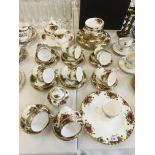 COLLECTION OF ROYAL ALBERT OLD COUNTRY ROSE TEA AND DINNER WARE APPROX.