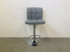 2 X AS NEW HOLLYLITE BAR STOOLS IN GREY