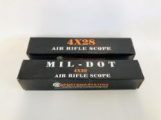 2 X AS NEW SMK SCOPES 4 X 28 AND 4 X 32