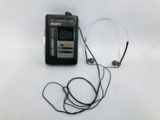 SONY WALKMAN MODEL WM-BF44 COMPLETE WITH SONY HEADPHONES - SOLD AS SEEN