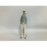 LARGE LLADRO FIGURE "SAILOR SMOKING A PIPE" H 38CM