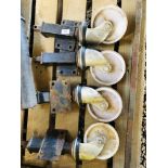 4 HEAVY DUTY SWIVEL CASTER WHEELS