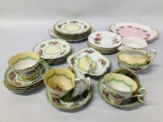 COLLECTION OF ROYAL ALBERT "PRUDENCE" TEAWARE 27 PIECES (CUPS SHOW SIGNS OF DAMAGE / RESTORATION)