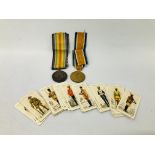 TWO 1ST WORLD SERVICE MEDALS THE GREAT WAR FOR CIVILISATION AND 1914-18 BOTH NAMED P.T.E. R.