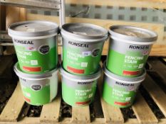 6 X 5 LITRE RONSEAL "RED CEDAR" FENCING STAIN