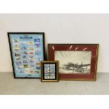 A BRITISH AVIATION COLLECTORS CARD DISPLAY,