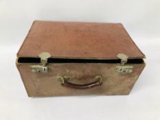 VINTAGE LEATHER BOUND CASE, VARIOUS EPHEMERA AND PHOTOS,