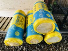 4 X ROLLS OF 75MM ISOVER ACOUSTIC INSULATION