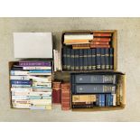 3 BOXES ASSORTED BOOKS TO INCLUDE CHARLES DICKENS, RIVERS & BROADS OF NORFOLK AND SUFFOLK,