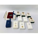 10 X SWAROVSKI MINIATURES TO INCLUDE TEASET, SALT AND PEPPER, TENNIS RACKET,