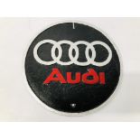 (R) ROUND AUDI PLAQUE