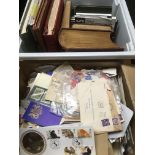 STAMP COLLECTION IN BOX AND TUB, OLD TIME REMAINDER ALBUMS INCLUDING TWO LINCOLN'S, KILOWARE,