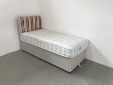 THE SHIRE BED CO SINGLE MATTRESS ON DIVAN BASE,