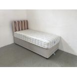 THE SHIRE BED CO SINGLE MATTRESS ON DIVAN BASE,